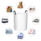 thumbnail image 4 of Fotbe White Cesto de Ropa con Asas, Cesto Impermeable de Gran Capacidad, Bolsa de Lavado para Dormitorio, Cesto de Ropa con Ruedas y Asas-Medium, 4 of 6