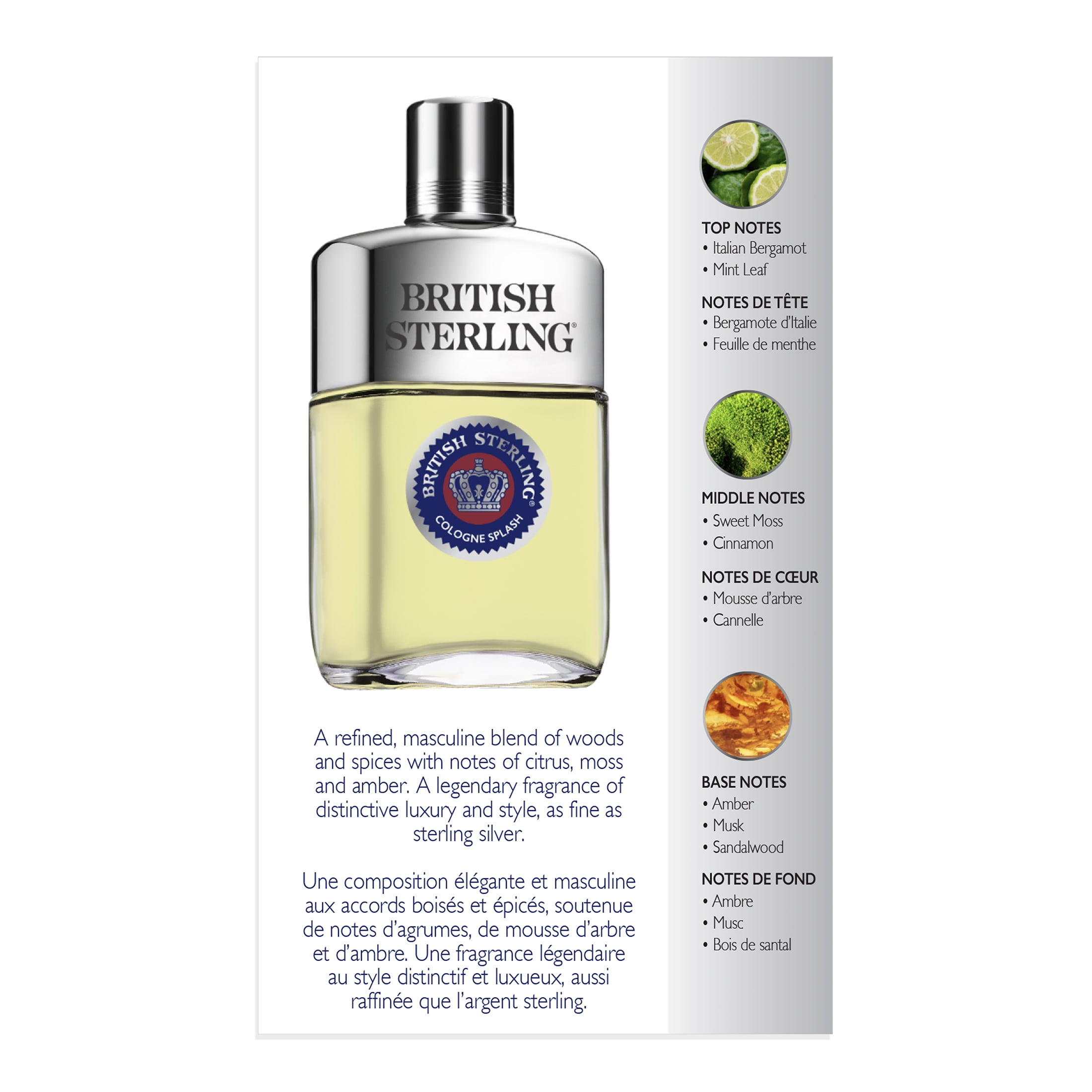 British Sterling by Dana, 3.8 oz Cologne Splash for Men