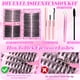 thumbnail image 2 of Kit de Extensiones de Pestañas Floranest Lash Clusters 560 piezas D Curl, 2 of 8