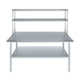 thumbnail image 2 of AmGood 30" x 72" Stainless Steel Work Table With 12" Wide Double Tier Overshelf | Metal Kitchen Prep Table & Shelving Combo, 2 of 9