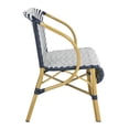 thumbnail image 3 of Safavieh Dandra Outdoor Modern Herringbone Rattan Settee, 3 of 7