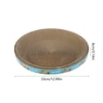 thumbnail image 3 of FastXmas Cat Scratcher Cardboard, Oval Cat Scratch Pad Bowl Nest for Home, 360° Scratchable Design Cat Scratching Board Corrugated Lounge Cat Bed, Furniture Protector for Couch 13 Inch, 3 of 6