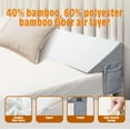 thumbnail image 5 of King Size Bed Wedge Pillow - Adjustable Gap Filler (0-8") for Headboard & Mattress or Wall - White Back Support & Sleeping Pillow, 5 of 5