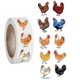 thumbnail image 4 of 500 pcs cartoon animal roll stickers bee horse dog chicken frog unicorn notebook stickers waterproof self-adhesive paper with hedef hen, 4 of 5