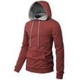 thumbnail image 2 of H2H Mens Casual Slim Fit Pullover Hoodie Long Sleeve Lightweight With Kanga Pocket (CMOHOL050), 2 of 6