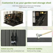 Patiowell 8x8 Resin Storage Shed with Window & Lockable Door, Easy Assembly, for Tools, Backyard, Patio, Gray & White
