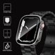 thumbnail image 4 of [2 Pack] Compatible with Apple Watch Screen Protector 44mm Case Hard PC Built-in Tempered Glass Film Anti-Scratch Water-Resistant Bumper Cover for Apple Watch Series SE/6/5/4 (Silver/Black), 4 of 5