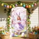 thumbnail image 5 of Decoraciones de Pascua, adornos de Pascua, regalos de Pascua, cortina de puerta de Pascua de 35 x 72 pulgadas, decoración de puerta y pared de Pascua, decoración para festivales y fiestas, cubierta de, 5 of 6