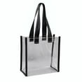 thumbnail image 1 of Clear PVC Tote Bag Handbag Lightweight Top Handle Shopping Bag Shopping BagK9 F1 X3J9, 1 of 8