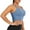 Blue, variant on LELINTA Women Seamless Stretch Bra Padded Removable Pad Crisscross Back Sports Yoga Fitness Bra Workout Tops, Black/ White/ Blue/ Purple