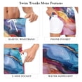 thumbnail image 5 of joogoo Men's Colorful Marble Swim Trunks with Liner Pocket Beach Shorts X-Large, 5 of 9