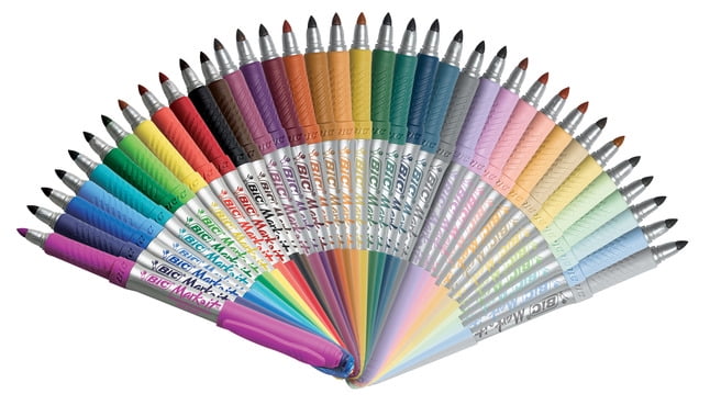 BIC Marking Permanent Marker Fashion, Fine Point, 36-Count, Assorted