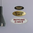 thumbnail image 2 of Signs ByLITA Oval Recycling bin Sign - Laser-Engraved Lettering | Durable ABS Plastic | Vibrant Colors | Powerful Foam Tape (Black /Gold) - Small, 2 of 7
