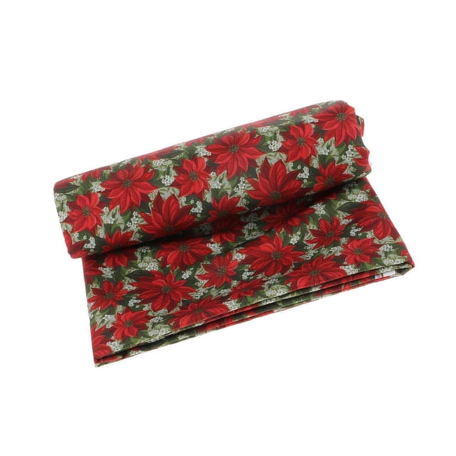 Youkk Tissu Imperméable Imprimé par Yard pour Tissu de Table Coussin et Fleur Rouge Accrocheur 1M 1Set