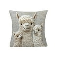 thumbnail image 2 of Christmas Cute Animals Pillow Covers 18x18 Alpaca 2.5D Decorative Pillows Case Short Plush indoor for Couch Sofa Room Home Decor, 2 of 6