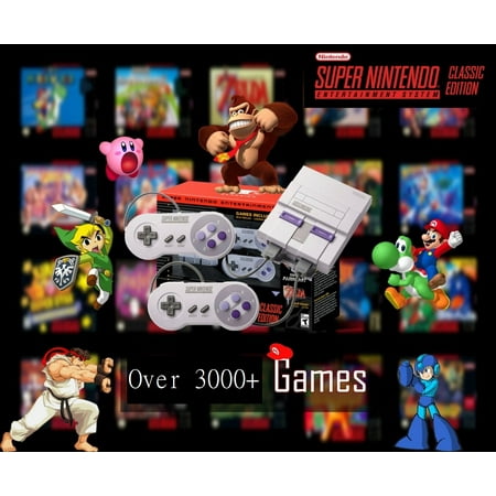 Authentic Super Nintendo SNES Mini Classic Modded w/ 3000+ Games