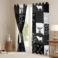 thumbnail image 2 of Manfei Highland Cattle Curtains Pack of 2 (38x54), Rustic Farmhouse Curtains for Living Room, Animal Black Out Curtains, Window Curtains Bedroom Decor, 2 of 6