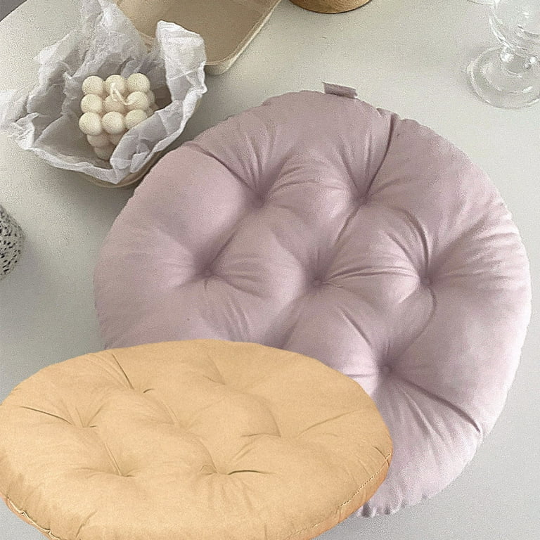 GeweYeeli Round Shape Seat Cushion Pillow Floor Cushions Stools Pad  Anti-slide Thickened for Sitting Meditation Living Room Light Brown 