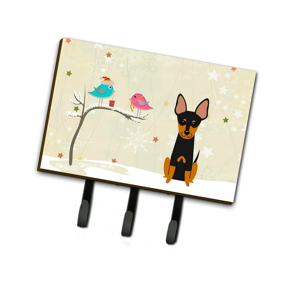 Christmas Presents between Friends English Toy Terrier Leash or Key Holder