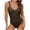 Coffee Bathing Suits for Women, variant on ylioge One-Piece Bathing Suits for Women Sleeveless Tankini Swimsuits Ladies Trendy Solid Color V Neck Stretchy Slim-Fit Swimsuit