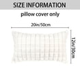 thumbnail image 5 of Unique Bargains Checkered Faux Fur Plush Throw Pillow Covers Decorative Pillowcases 2 Pcs White 12" x 20", 5 of 6