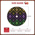 thumbnail image 2 of Fuzoiu Mardi Gra Geometric Print Christmas Tree Skirt,Xmas Christmas Decorations,Xmas Tree Mat for Farmhouse Holiday New Years Home Party Decor Tree Rugs-30", 2 of 6