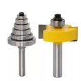 thumbnail image 1 of 8mm Tige Feuillure Routeur Bit Routeur Bit avec 6 Roulements Réglables 1/8", 1/4", 5/16", 3/8", 7/16", 1/2" Outil de Travail du Bois, 1 of 5