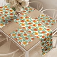 thumbnail image 2 of Ambesonne Floral Table Runner & Placemats, Marigold Flowers with Leaves, Placemat 4 pcs + Runner 12"x90", Vermillion and Green, 2 of 2
