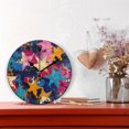 thumbnail image 2 of YAZAOO Decorative Wall Clock Size：25cm Colorful Starburstes Design Pattern Clock, 2 of 10