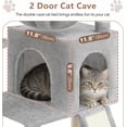thumbnail image 4 of Gitelsnour Cat Tree, Cat Tower with condo, 2 Baskets, Large Platform, Scratch Board, Cat Scratching Posts for Indoor Cats, Light Gray GCT003SW, 4 of 9