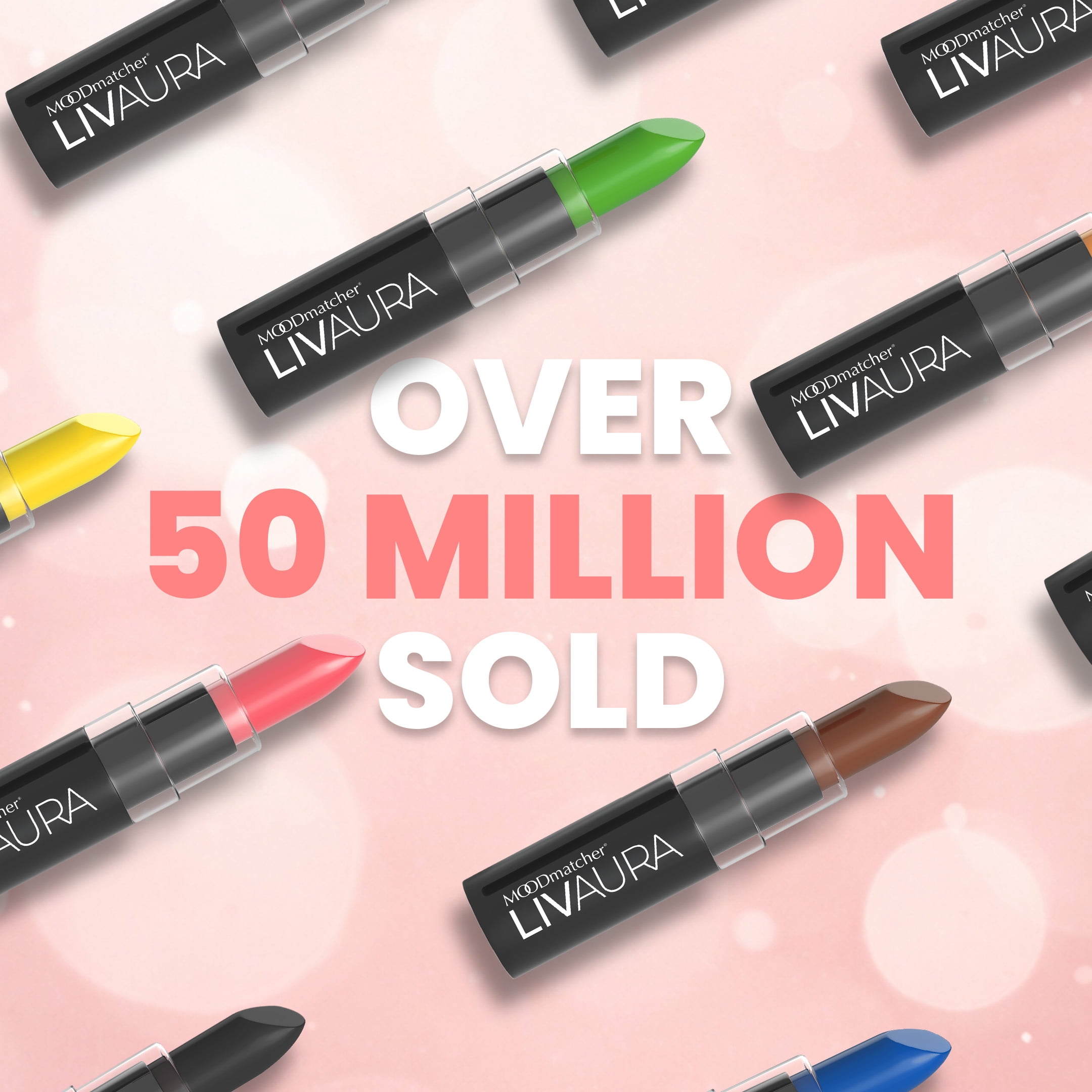 LIVAURA MOODmatcher Long Lasting Lipstick for Women 6 Pack – Color Changing Moisturizing Cream Lipsticks, Smudge Proof Lip Stick, Easy to Apply Lip Makeup