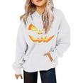 thumbnail image 2 of Chenglor Halloween Hoodie Kids Girls Boys Winter Hooded Sweatshirt Warm Pullover With Pockets for Outdoor Activities Ages 4 14 Years Soft Cozy Casual Wear, 2 of 3