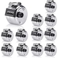 thumbnail image 1 of Veeki 12 Pack of Metal Hand Tally Counter,4-Digit Lap Counter Clicker, Manual Mechanical Handheld Pitch Click Counter with Finger Ring for School Event & Golf Sport, 1 of 6