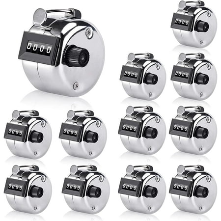 4 Digit Hand Tally Metal Counter Stainless Steel Mechanical