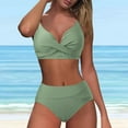 thumbnail image 6 of Clearance Sales Swimwears Tankinis Set Summer Saving Two Piece Swimsuits Women Vintage Front Two Ruched Swimwears Bathing Suit Tie String Thong Bikini Set for Women, 6 of 6