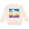 thumbnail image 2 of Inktastic Vintage Rainbow Snowboarder Silhouette Toddler Sweatshirt, 2 of 4