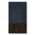 thumbnail image 2 of Authentic Hotel and Spa  Turkish Cotton Cheetah Jacquard Trim Midnight Blue Bath Towel, 2 of 3