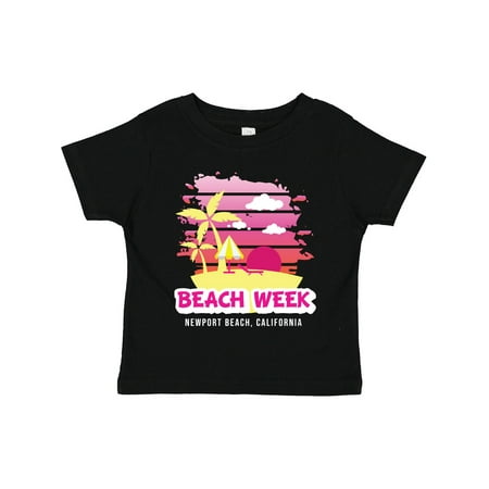 

Inktastic Beach Week Newport Beach California with Palm Trees Gift Toddler Toddler Girl T-Shirt