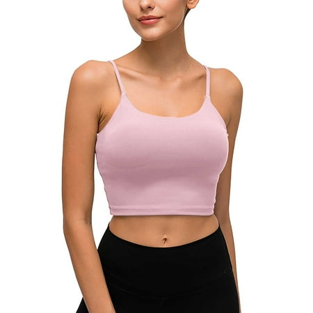 

MIASHUI Women Crop Tops Sports Yoga Bra Vest Solid Color U Neck Underwear Clothing