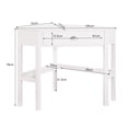 thumbnail image 3 of Costway Escritorio Angular Mesa para Estudiar Ordenador de Madera Pino Compacto con Cajón y Repisas Casa Oficina Blanco 105 x 71 x 76 cm, 3 of 9