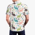 thumbnail image 3 of Balery Easter Rabbit Printed Men’s Short Sleeve Polo Shirt, Midweight Men's Shirt,Golf Polo shirts -Medium, 3 of 8
