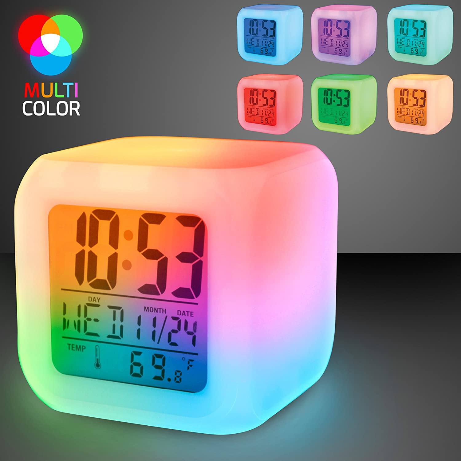 Glowing Led Color Digital Alarm Clock – Clasicos Hub