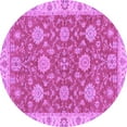 thumbnail image 1 of Ahgly Company Indoor Round Oriental Purple Traditional Area Rugs, 6' Round, 1 of 4