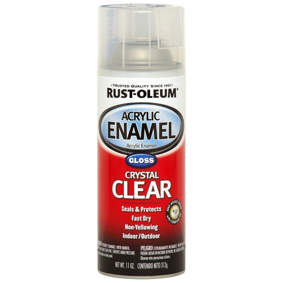 6 Pack, Clear, Rust-Oleum Automotive Acrylic Enamel Gloss Spray Paint-248644, 11 oz