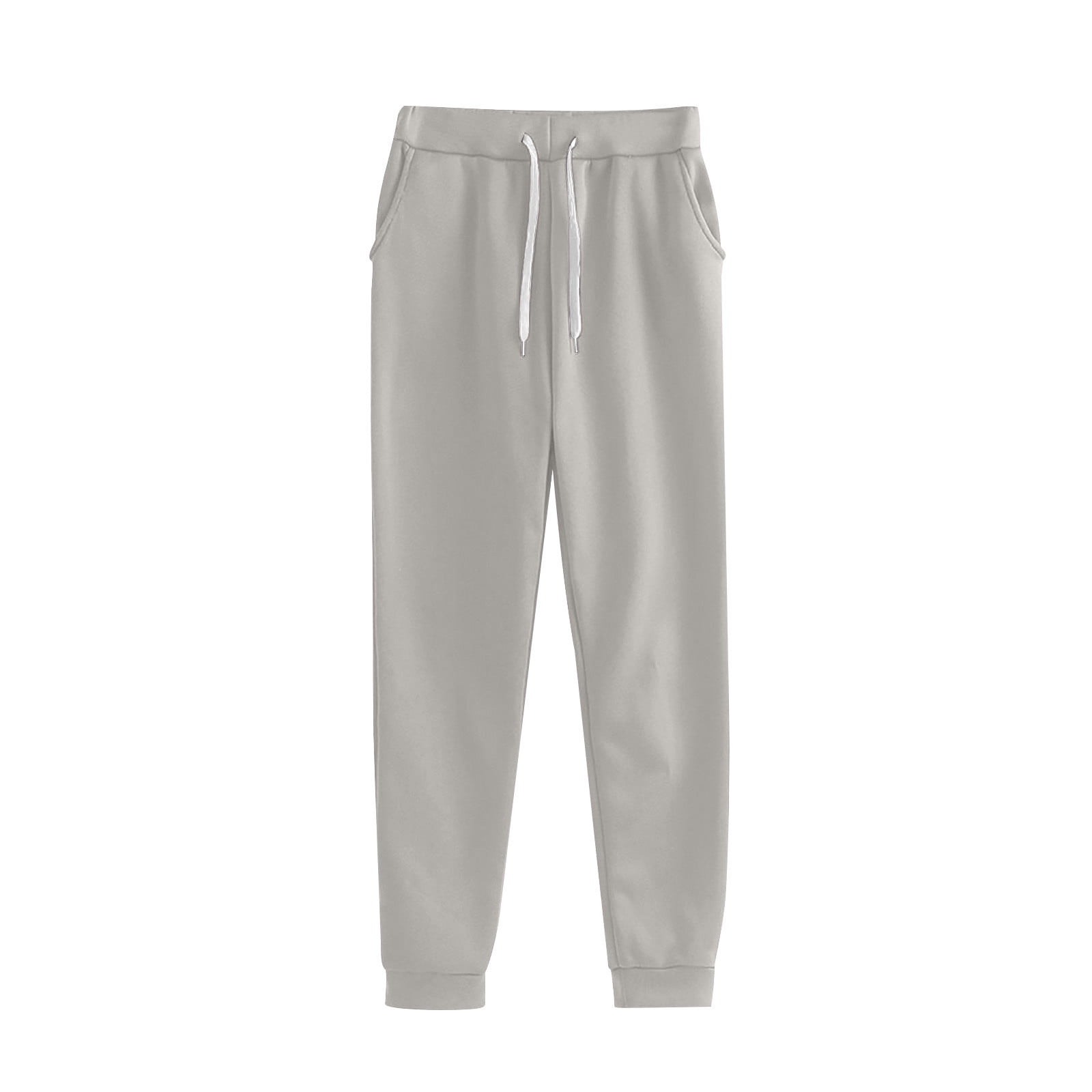 YUGYXL Women 2 Piece Sweatsuits Matching Sweat Sets for Women Comfy Thin Fleece Hood Sweatshirt Waist Stretch Sweatpants Solid Color Sportwear Suit Gray,L