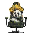 thumbnail image 3 of Whosucclay Panda Sunflower Butterfly Print Gaming Chair Slipcover with Armrest Slipcovers Easy to Install Stretch Seat Chair Cover for Computer Reclining Racing Gamer Chairs Protector with Zipper, 3 of 8