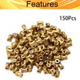 thumbnail image 4 of Wekity M2x5mm Female Thread Knurled Nuts,150PCS Hx3.5mm OD Brass Threaded Insert Embedment Nuts Hydraulic Welded Joint Injection Molding Assortment Kit for 3D Printing Injection Molding-0621, 4 of 5