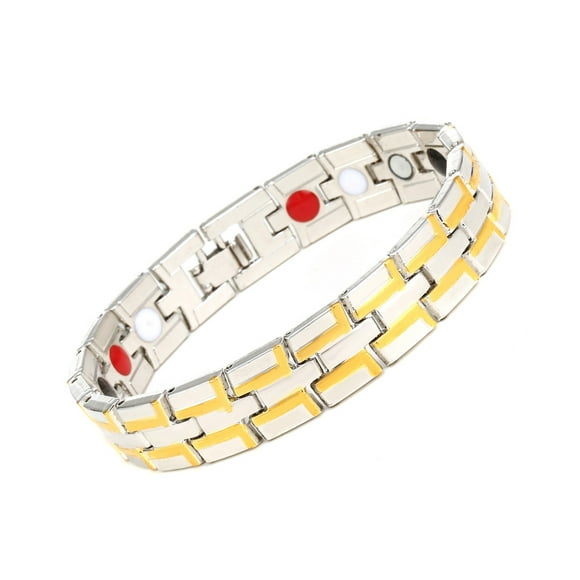 TIMIFIS Bracelets Carbon Gold Color Magnet Bracelet, Carbon Gold Color Titanium Bracelet, Gift For Men Valentine'S Day Gift
