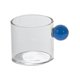 thumbnail image 4 of Mini taza de café Decoración Mango redondo Taza de bebida Taza de bebida Taza de vidrio transparente de una sola capa Taza de leche pequeña para , Azul perfecl pequeñas tazas de leche, 4 of 8