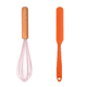 thumbnail image 1 of Juego de mini utensilios de cocina de 2 piezas: utensilios de cocina de silicona con mangos de madera, 1 of 5
